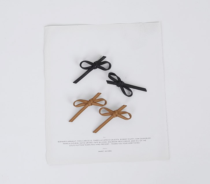leather ribbon pin
