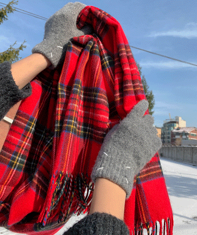 vintage check muffler