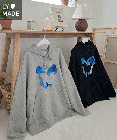 Butterfly shape transfer printing hoodie