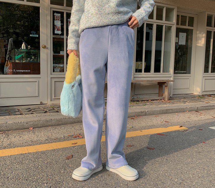 Morning Veloa Mink Banding Wide Pants