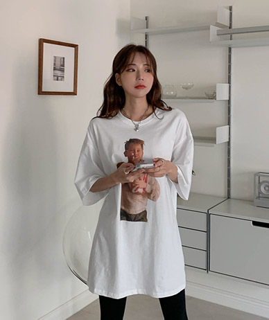 Kevin printing Short-sleeve Long t shirts