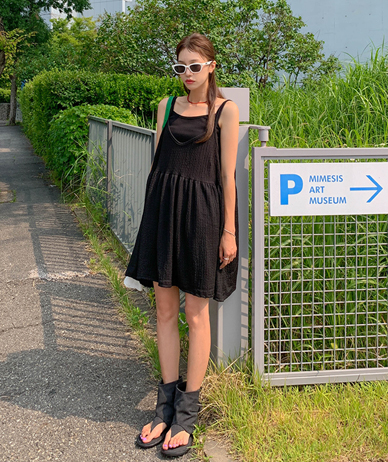 Brandy Wrinkle Bustier Mini One Piece