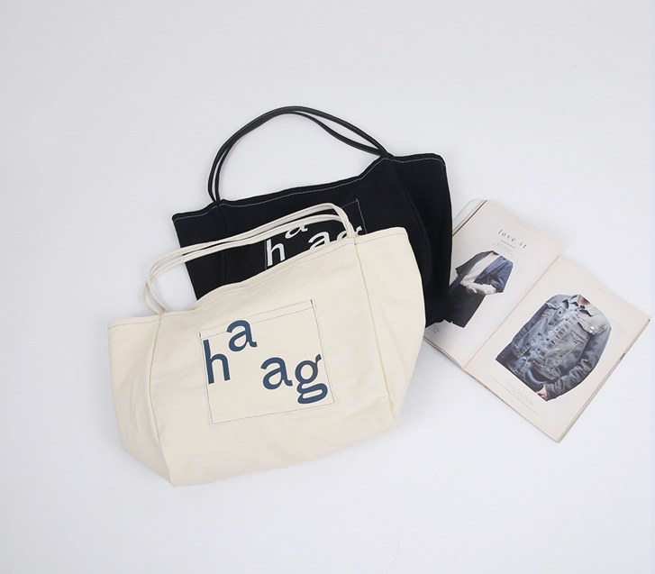 Haag Lettering Canvas Eco Bag