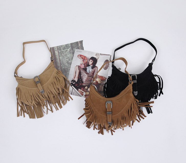 Annyu Tassel Suede Bag