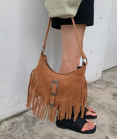 Annyu Tassel Suede Bag