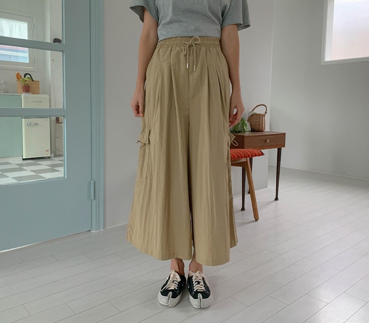 Jay's Nylon Banding Cargo Skirt Pants