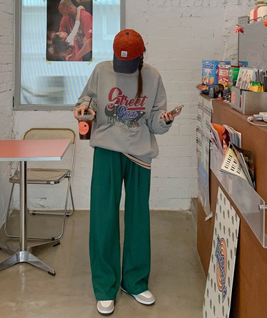 [Unisex]Philly Pintuck Banding Wide Pants