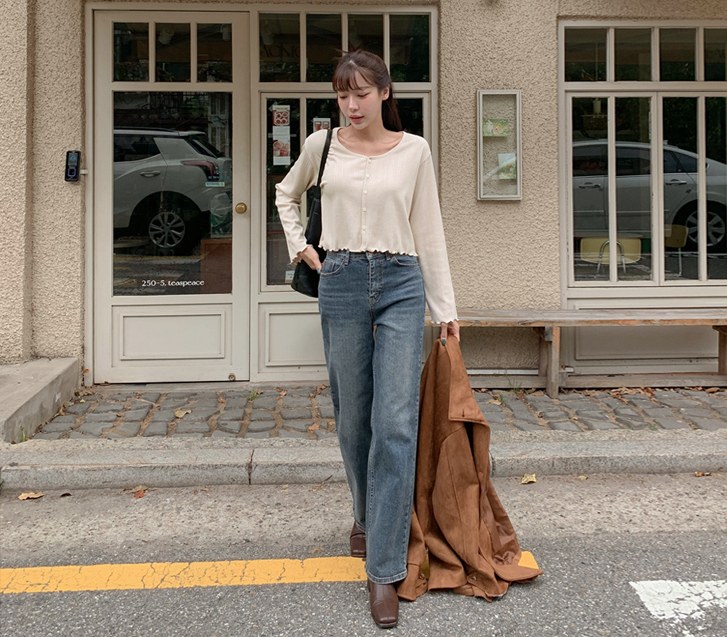 Juni Denim Banding Straight Fit Pants