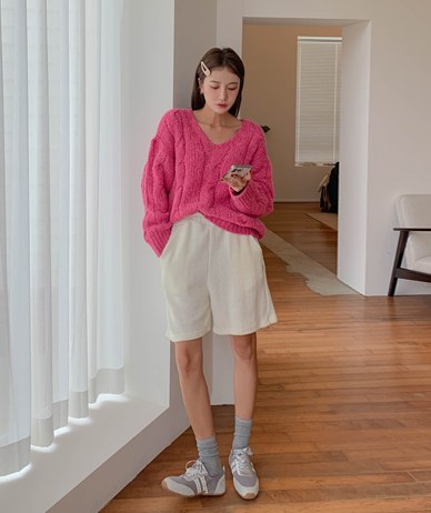 Dunt Angora Knit Banding Shorts