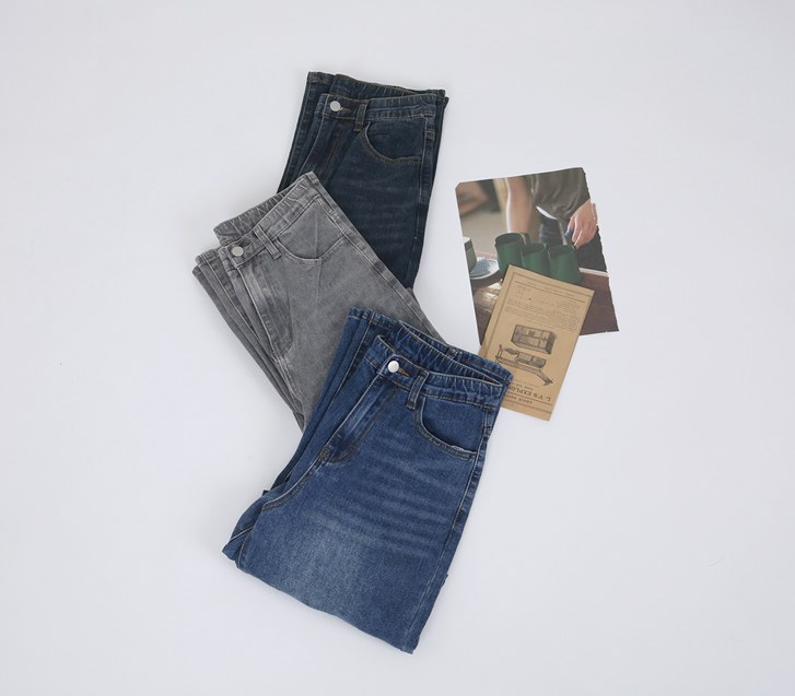 Collie Banding Denim Wide Pants (Short/Longver)