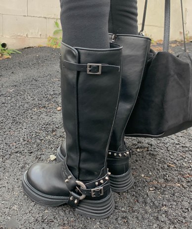 Seck Buckle Horsehide Long Boots