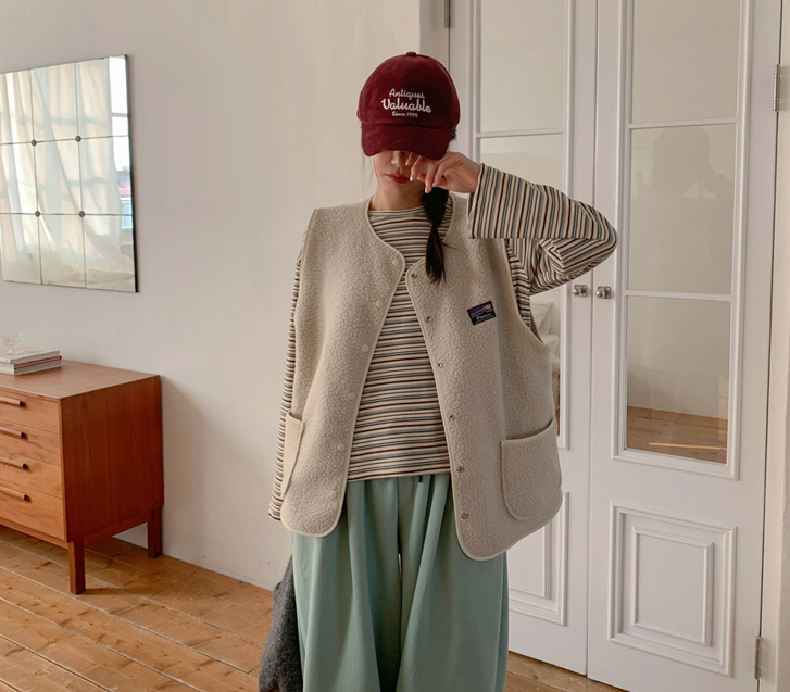 Pie Patch Fleece Dumble Vest