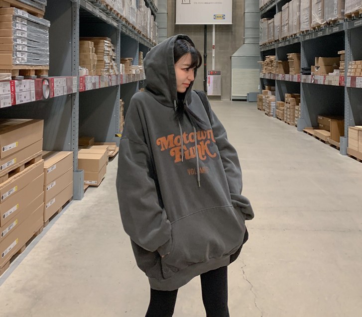 [Unisex] Punk Nayeom Pigment Napping Long Hoodie