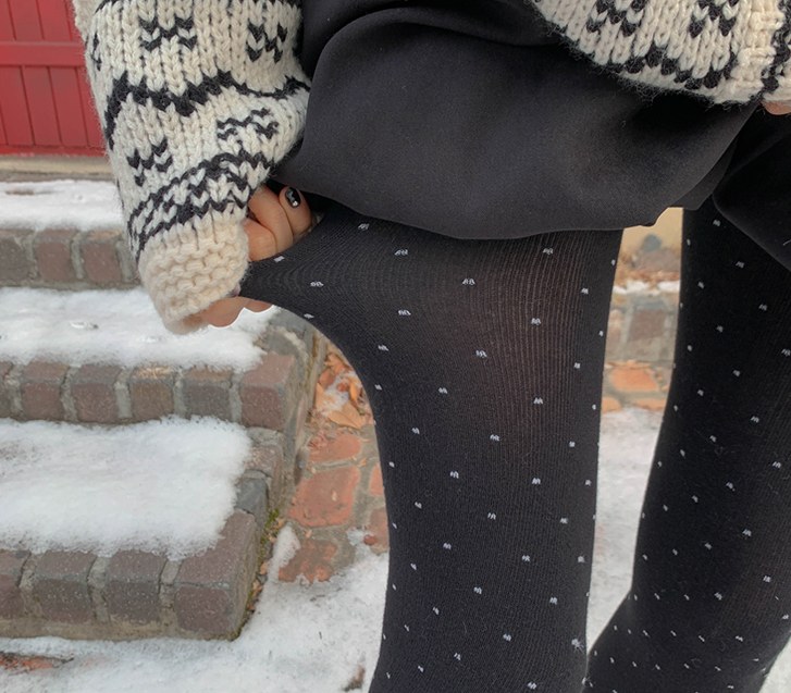 Mini Dot Knit Stockings