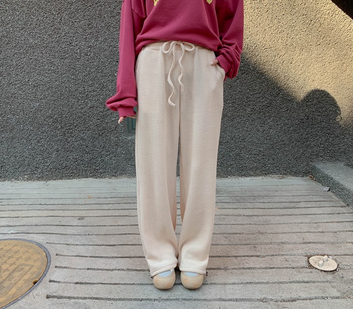 Viro Banding Corrugated string wide pants