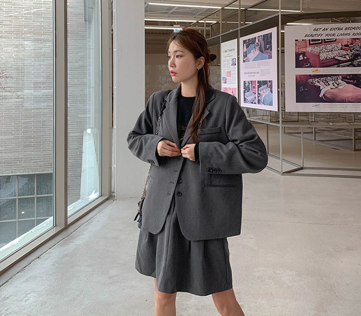 Luna single button overfit Jacket