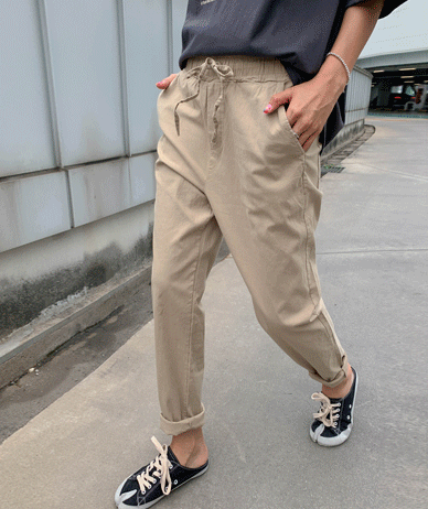 [Unisex] Jedi Linen Semi Baggy Banding Pants