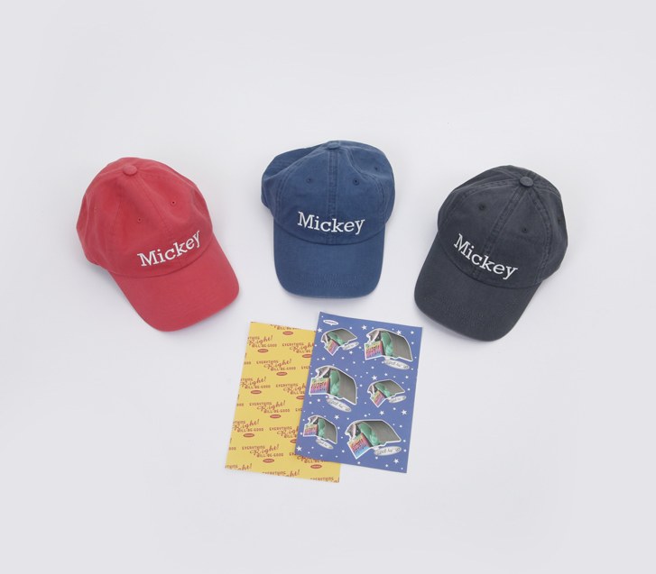 Mickey Lettering Embroidered Cap