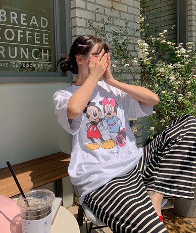 Couple Mickey Nayeom Short Sleeves T-shirt