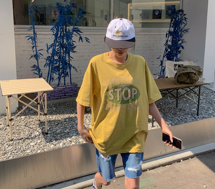 [Unisex] Stop Pigment Short-sleeve Long t-shirts