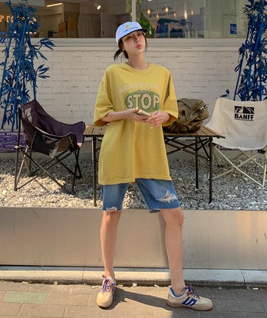 [Unisex] Stop Pigment Short-sleeve Long t-shirts