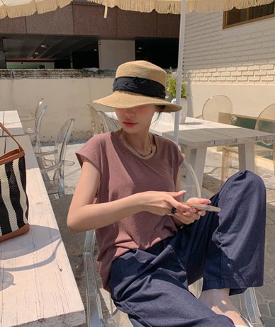 Safe Linen U-neck Cap Nashi