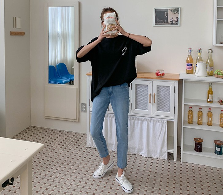 Kimi 8-part Denim Banding Pants_268
