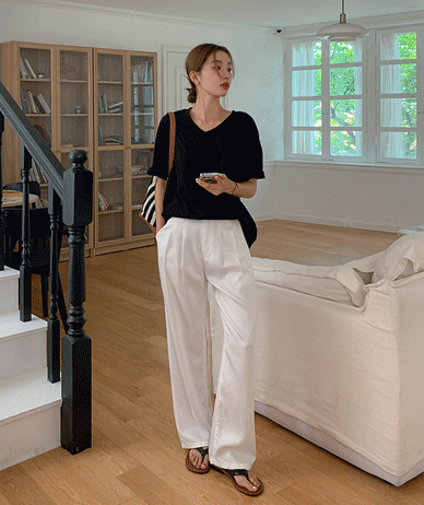 Frio Ice Tencel Banding Wide Pants (Short/Basic/Longver)