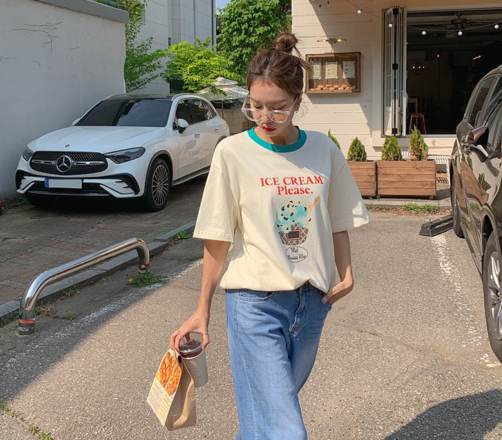 Ice Cream Nayeom color combination Short Sleeves T-shirt