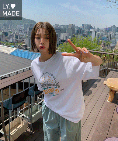 [15% off special sale] California English short-sleeve T-shirt