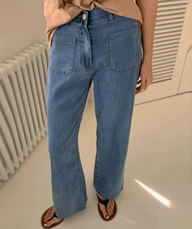 One Pocket Cool Tencel Banding Wide Pants (Short/Longver)