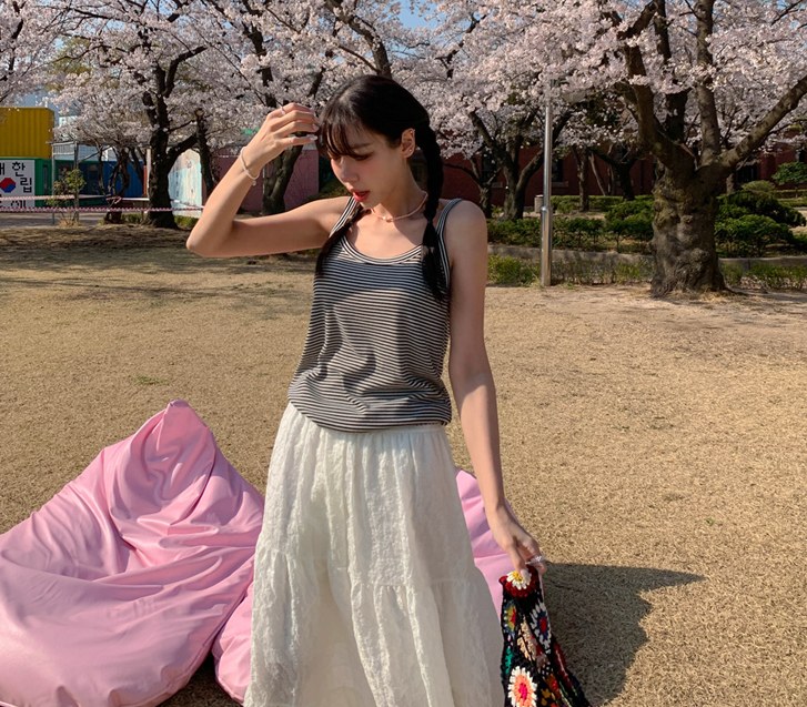 Soft Dangara Corrugated Sleeveless shirts