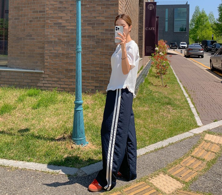 Goth Track Wide String Training Pants