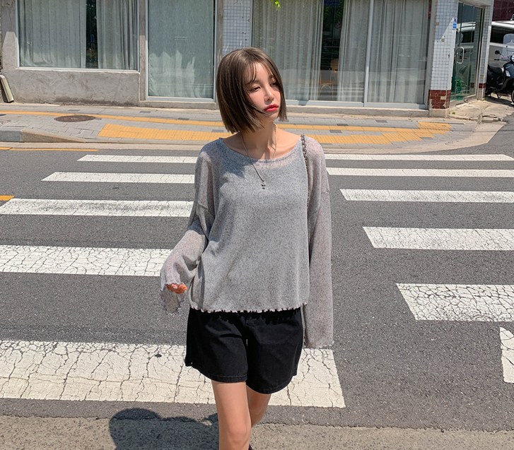 Aki Boatneck Linen Long-sleeve Knit