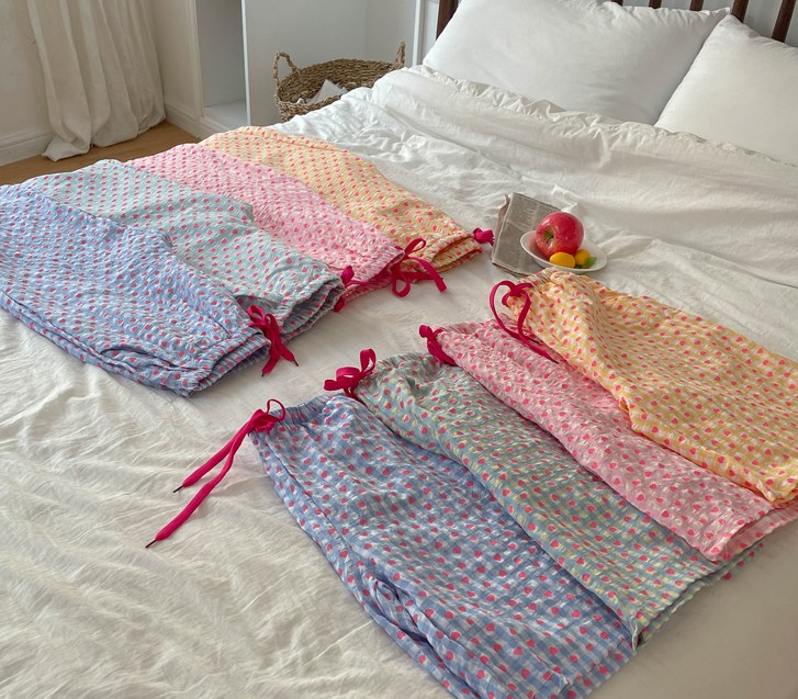 heart Check seersucker pajama pants (5/9 ver.)