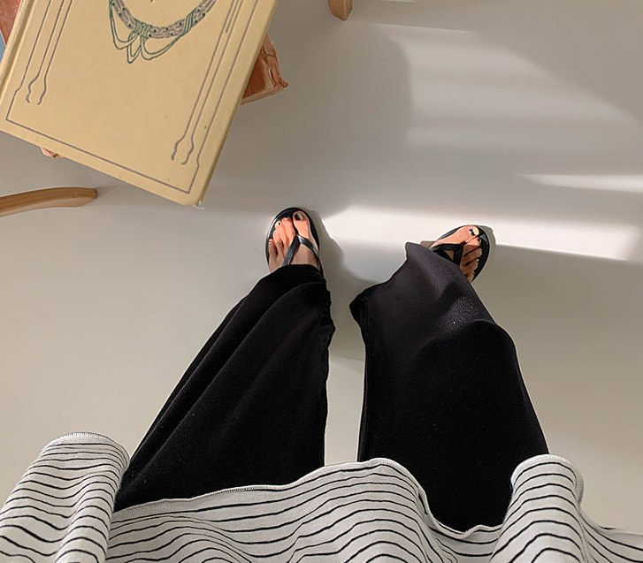 Charang Rayon Span Banding Wide Pants