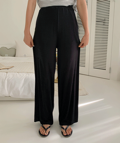 Charang Rayon Span Banding Wide Pants