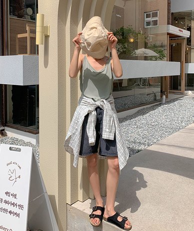 Sand Washing Sleeveless shirts