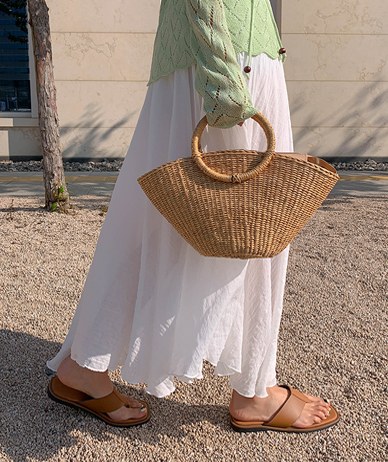 O-Ring Rattan Basket Bag