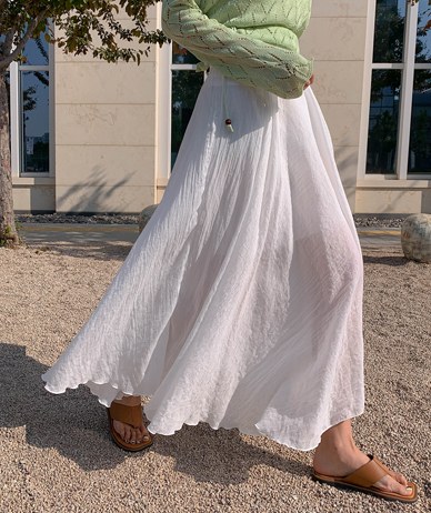 Marron Summer Banding Rong skirt
