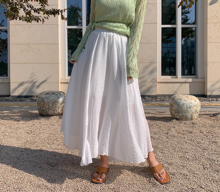 Marron Summer Banding Rong skirt