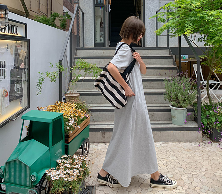 Sailor Kara Cut V-Neck Short-sleeve Long one piece