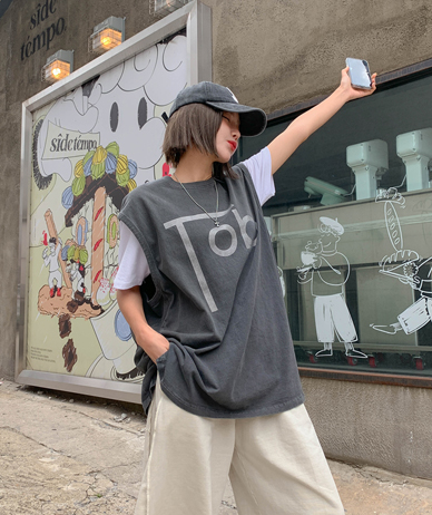 [Unisex] Tiobye Nayeom Pigment Team Long Sleeveless Shirts