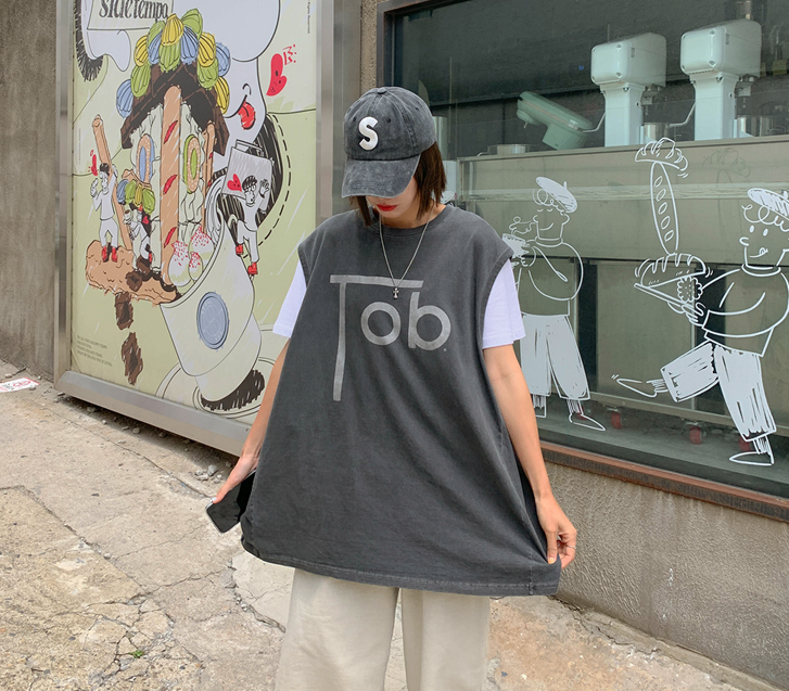 [Unisex] Tiobye Nayeom Pigment Team Long Sleeveless Shirts