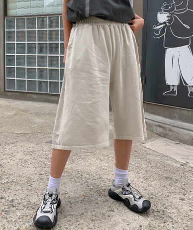 [Unisex] Nova Cut Pigment Banding Bermuda Pants
