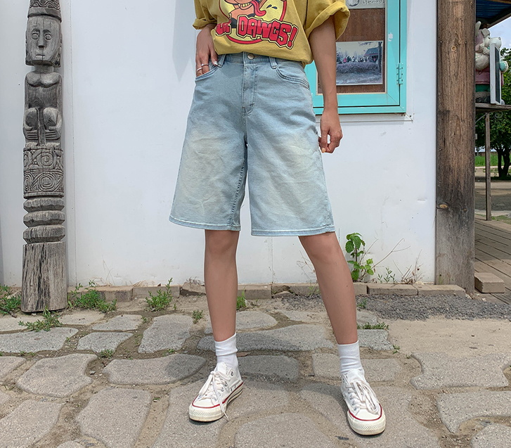 Paint Span Banding 5-part Denim Pants
