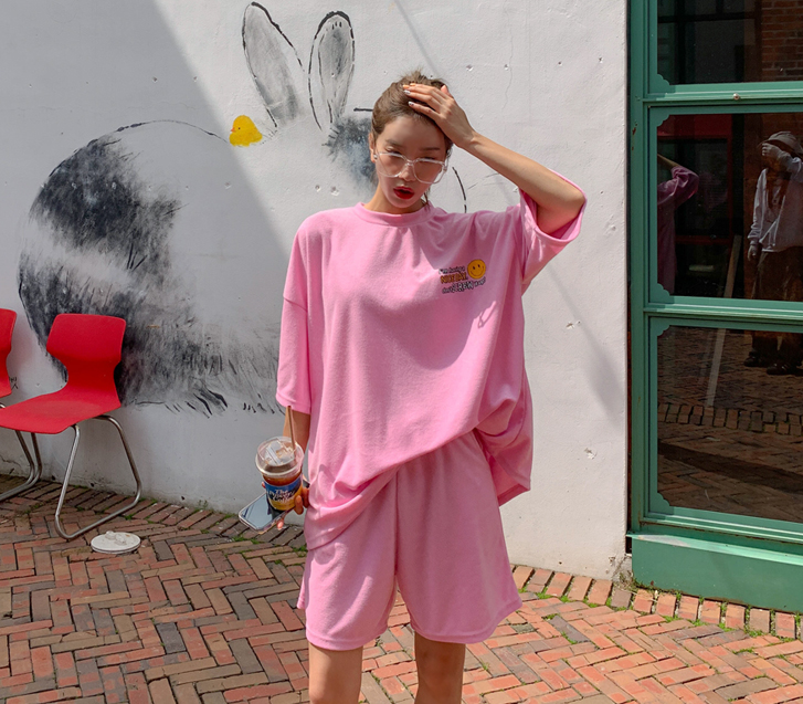 Nice Nayeom Terry Short-sleeve Shorts Training set