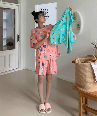 Snoopy T-shirts Shorts Pajama Set