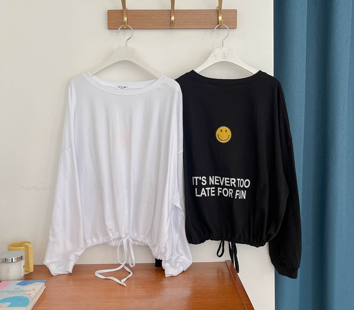 Smile Nayeom Boatneck String Long-sleeve T-shirt