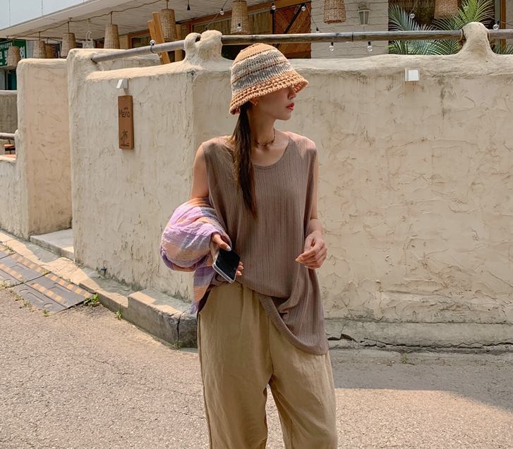 Roaning U-neck Skashi Sleeveless shirts